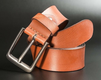 Mens Genuine Leather Belt, High Quality 38mm