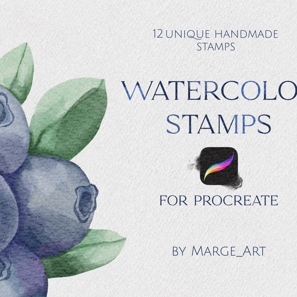 Procreate Timbres aquarelle Procreate brushes Illustration numérique