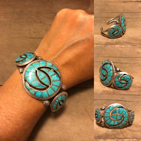 Vintage Zuni Bracelet, Native American Jewelry, Vintage Native American Bracelet, Turquoise Bracelet, Western Jewelry, Old Pawn Jewelry