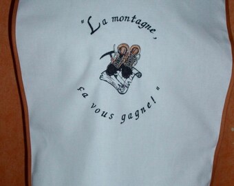 Adult bib adult Bavette table towel custom adult Protection Broderie machine Happy Halloween
