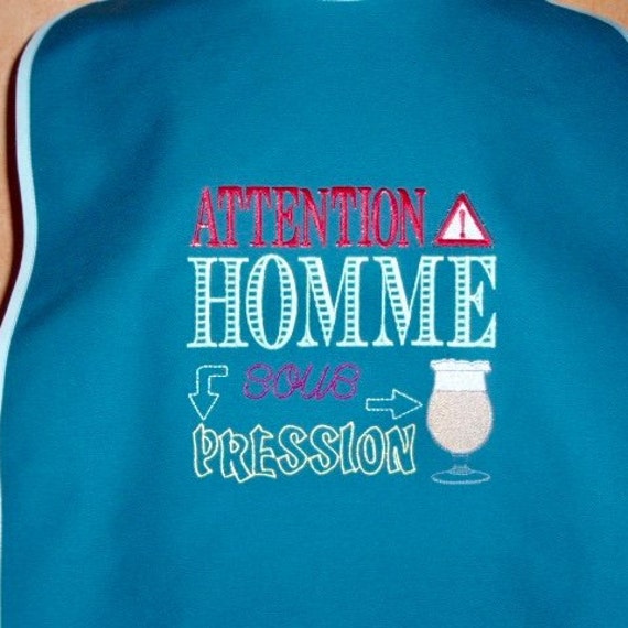 Adult bib adult Bavette table towel custom adult Protection Broderie machine Happy Halloween