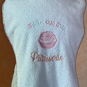 White terry cloth adult bib // Terry cloth table napkin // Adult bib // Personalized adult protection