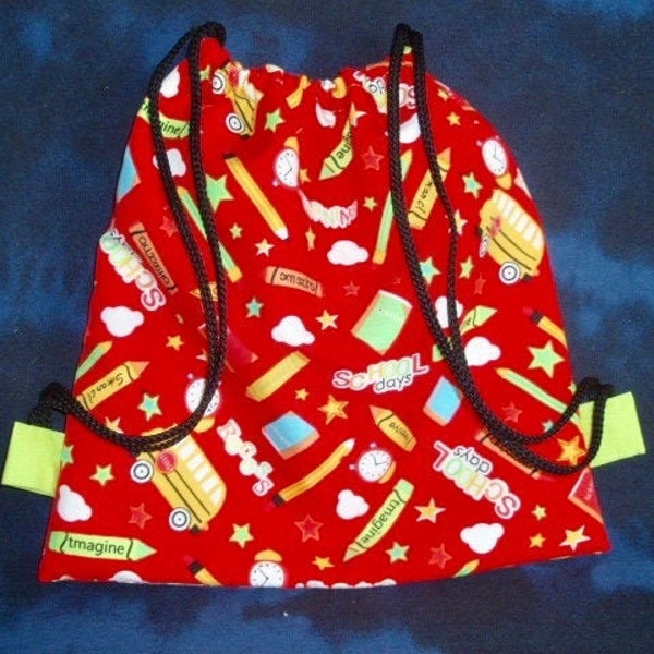 Pochon en tissu//Sac rangement enfant//Sac à goûter// Sac maternelle// Sac à doudou // Sac multifonctions