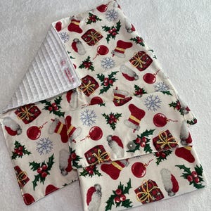 Serviette mit Tasche // Tischserviette für Erwachsene und Kinder // Weihnachtsbedruckte Serviette