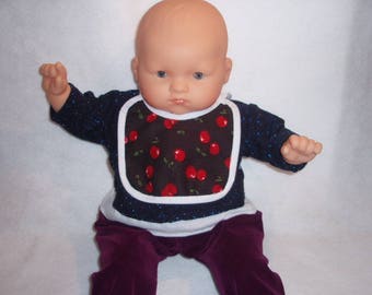 Doll clothing // Bib for baby // Doll accessory // Bibs sold by two