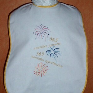 Adult bib adult Bavette table towel custom adult Protection Broderie machine Happy Halloween