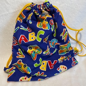 Fabric pouch // Children's storage bag // Snack bag // Kindergarten bag // Soft toy bag // Multifunctional bag