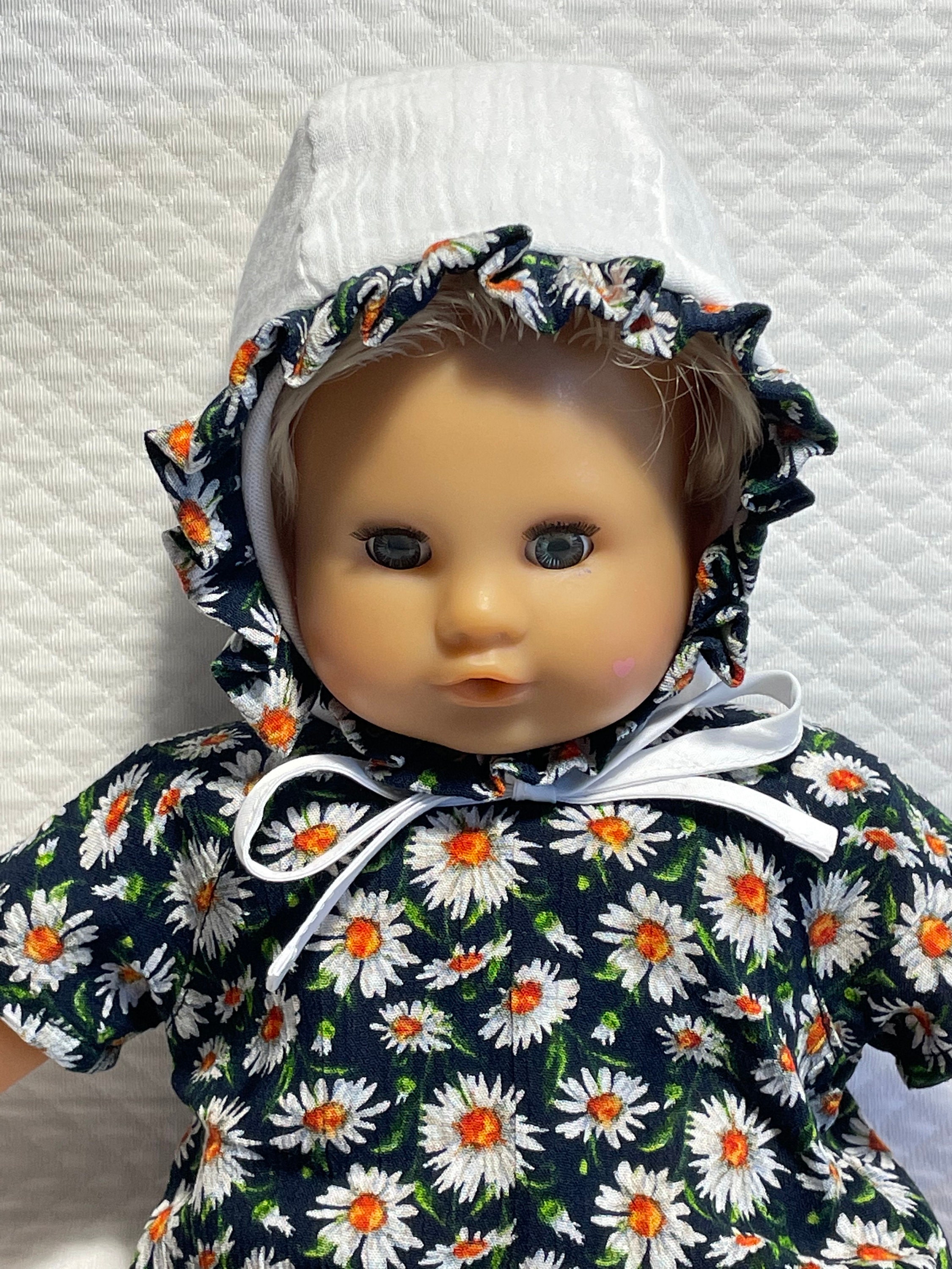 Doll garment // Beguin gauze daisy for doll or baby // Doll doll doll headdress // Doll doll accessory //Doll baby garment
