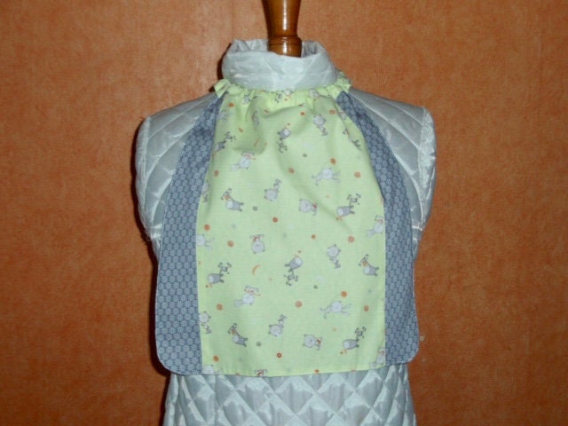 Serviette Enfant Élastique//Bavoir École Maternelle//Grand Bavoir Enfant//Tissu Imprimé Ours, Ânes//