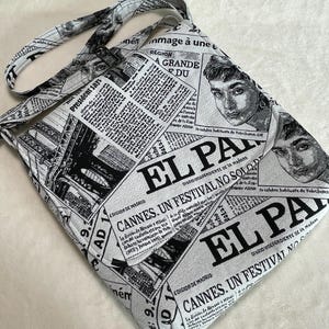 Sac bandoulière en tissu imprimé // Sac besace en tissu coton // Sac avec rabat homme / femme