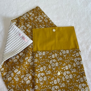 Liberty fabric napkin with pocket/ Children&#39;s canteen napkin/ Nursery napkin/ Children&#39;s terry and Liberty napkin