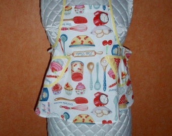 Cotton children's kitchen apron//Child clothing protection//Mixed kitchen apron//Bib apron//Household apron // School apron//Kitchen