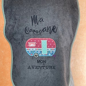 Adult bib in cotton terry cloth // Adult napkin // Personalized table protector with text and pattern