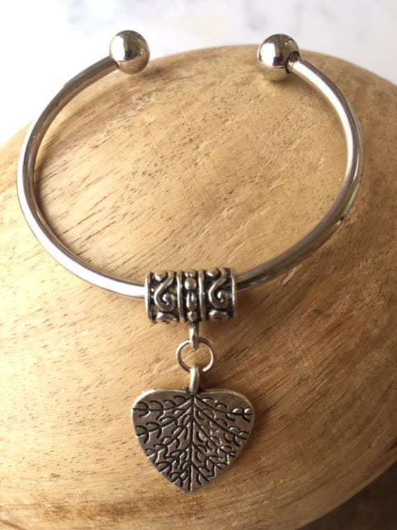 leaf charm bracelet