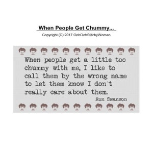When People Get Chummy...a Ron Swanson Quote
