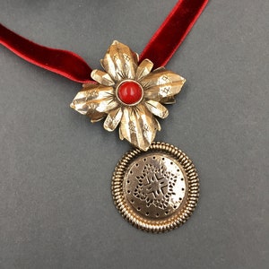 Dukach tradishional ukrainian pendant, brass coin pendant, Ethnic Ukrainian decoration Dukach, Ukrainian jewelry, vintage pendant