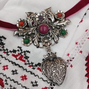 Dukach tradishional ukrainian pendant, nickel silver coin pendant, Ethnic Ukrainian decoration Dukach, Ukrainian jewelry, vintage pendant