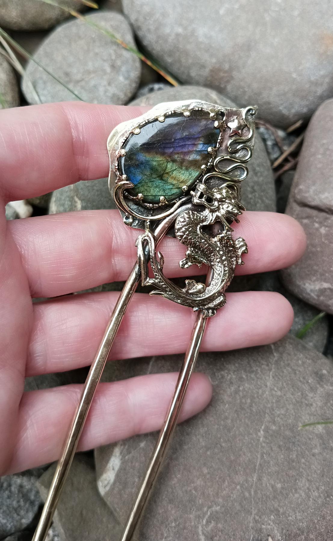 Labradorite Hairpin - Etsy display picture 1