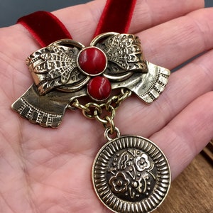 Dukach tradishional ukrainian pendant, brass coin pendant, Ethnic Ukrainian decoration Dukach, Ukrainian jewelry, vintage pendant