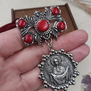 Dukach tradishional ukrainian pendant sterling silver, sterling silver coin pendant, Ethnic Ukrainian decoration Dukach, Ukrainian jewelry