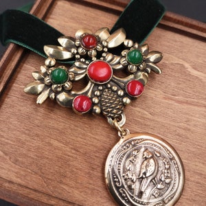 Dukach tradishional ukrainian pendant, brass coin pendant, Ethnic Ukrainian decoration Dukach, Ukrainian jewelry, vintage pendant