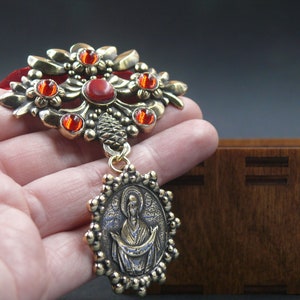 Dukach tradishional ukrainian pendant, brass coin pendant, Ethnic Ukrainian decoration Dukach, Ukrainian jewelry, vintage pendant