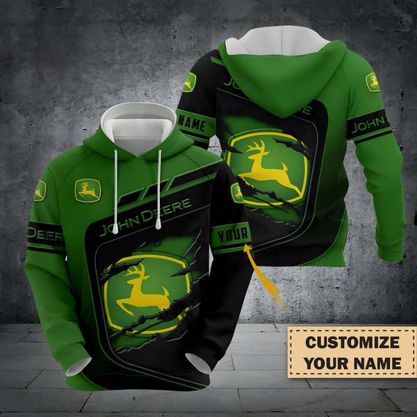 Personalized 3D John Deere Printed For Men And Women, John Deere Polo Shirt, T Shirt, Zip Hoodie