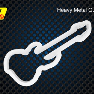 Heavy Metal E-Gitarre, Fondant Cutter, Rock Roll, Psychedelic Rock, Bass Gitarre, zur Verwendung mit Zuckerguss Fondant für die Kuchendekoration