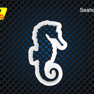 Seahorse Fondant Cutter, Marine Creature, Hippocampus, Spiny Aquarium Pets, for use with icing fondant for cake decoration