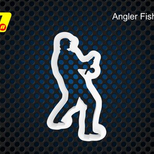 Ausstechform „Angler“ für Fondant und Kekse | 0,4 mm scharfe, spitz zulaufende Kante