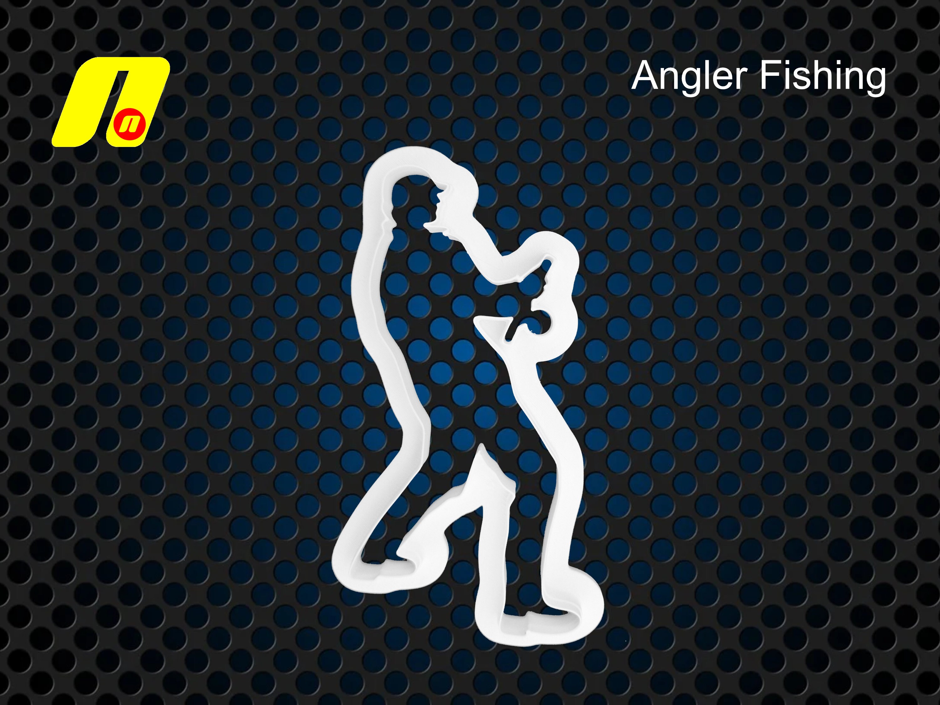 Angler Fisherman Icing Fondant Cutter: For Cake Decoration