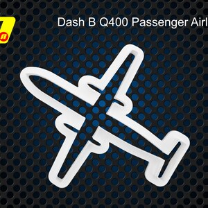 Air Plane Dash 8 Q400 Airplane Fondant Utstickare, Kakform | 0,4 mm Avsmalnande Skarp Kant