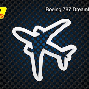 Boeing 787 Dreamliner Fondant Cutter, Wide Body, Twin-engine American Jet Airliner, for use with icing fondant for cake decoration