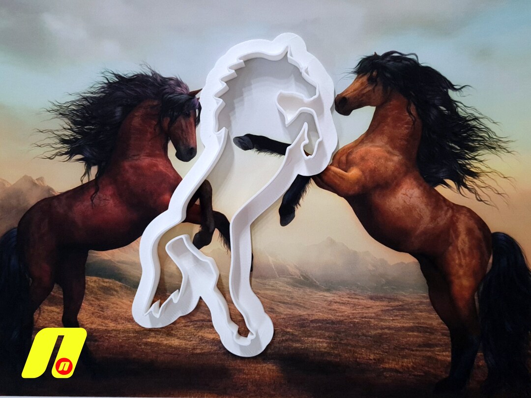 Rampant Horse Fondant Cutter Wild Horses Stallion Mustang Etsy