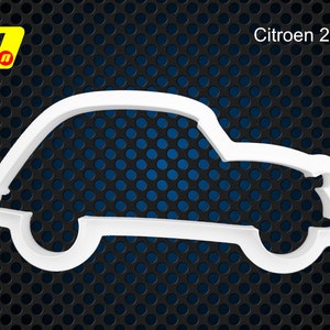 Citroen 2CV Fondant Cutter, French Economy Car, Tin Snail, Canvas Rollback Sunroof,  Workhorse, use with icing fondant for cake decoration