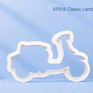 Klassisk Lambretta GP Scooter Fondant Utstickare, Kakform | 0,4 mm Avsmalnande Skarp Kant