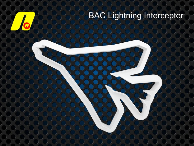BAC Lightning Intercycler P-1 Fondantschneider, zweimotoriger Kaltkriegs-Abfangjäger, Geschwindigkeit Mach 2, zur Verwendung mit Zuckerguss-Fondant für die Kuchendekoration Bild 1