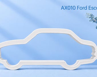 Ford Escort MK1 Fondantutstickare, Kakform | 0,4 mm Avsmalnande Skarp Kant
