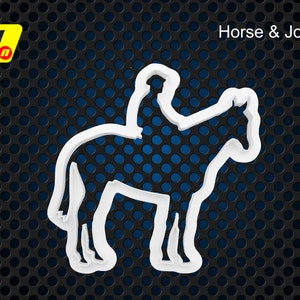 Horse and Jockey Icing Fondant Cutter: For Cake Decoration