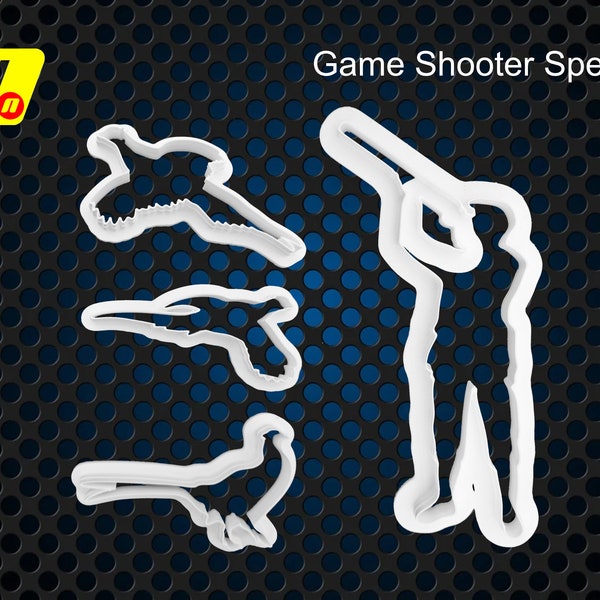 Game Shooter Special, Fondant Cutter Set, Game Bird Shooting and Conservation Trusts, Pheasants, use with icing fondant for cake decoration