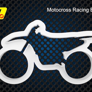 Motocross Racing Bike, Fondant Cutter, Motocross Motorcycle, Dirt Bike Racing, Scrambles Racing, use with icing fondant for cake decoration
