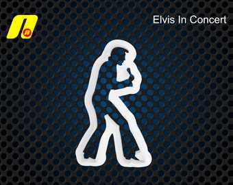 Emporte-pièce Elvis en concert pour fondant et biscuits | Bord tranchant conique de 0,4 mm