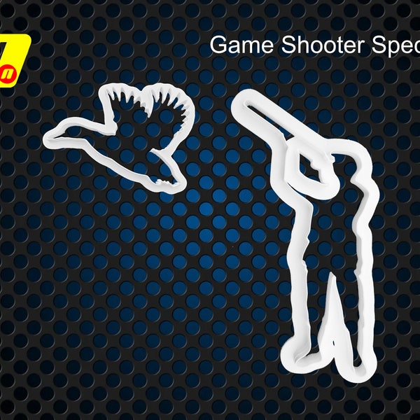 Game Shooter Special, Fondant Cutter, Duck Shoot, Game Bird Shooting and Conservation Trusts, for use with icing fondant for cake decoration