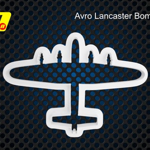 Avro Lancaster Bomber Fondant Cutter, UK, RAF Heavy Bomber 617 Squadron Dam Busters, for use with icing fondant for cake decoration