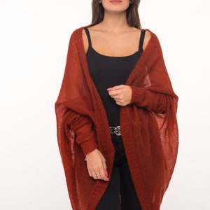 Cocoon mohair cardigan for woman image 1