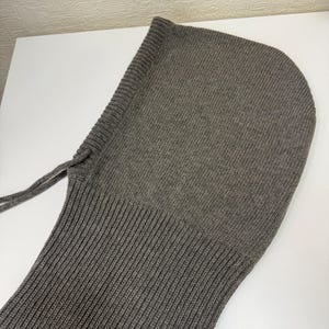 Capucha de lana merino tejida, gorro de lana cálido para mujer, capucha de invierno, calentador de cuello 22 Walnut