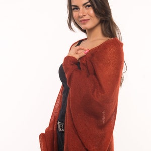 Cocoon mohair cardigan for woman image 8