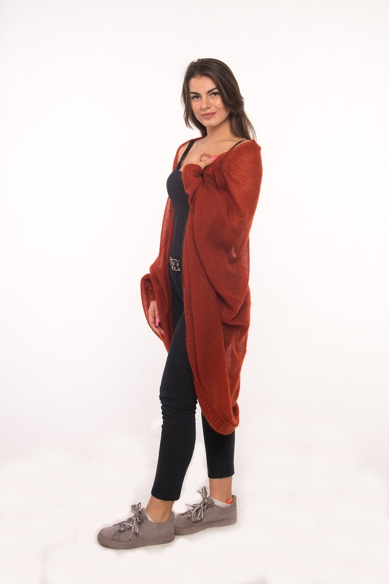 Cocoon mohair cardigan for woman image 10