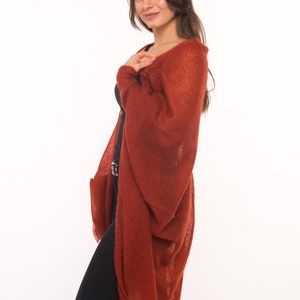 Cocoon mohair cardigan for woman image 7