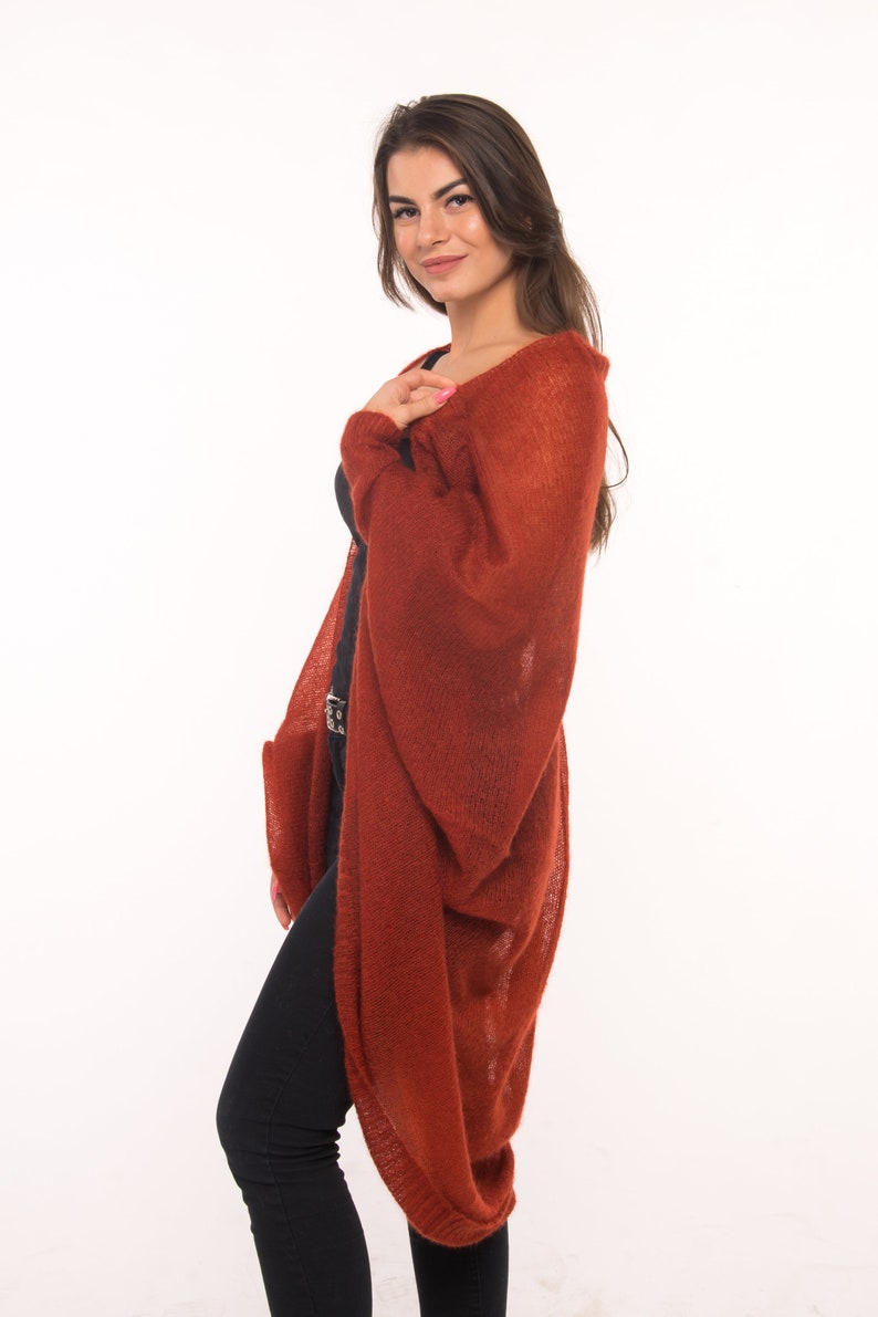 Cocoon mohair cardigan for woman image 7